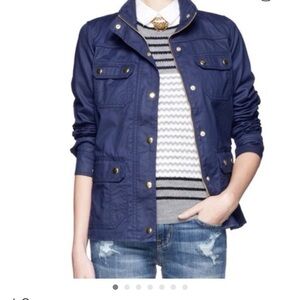 J crew Relaxed Boyfriend field jacket navy M